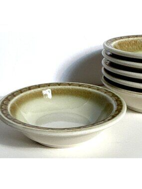 40s Syracuse China Fruit Sauce Dessert Bowls 6 Pc Restaurant Ware Ombre USA Made